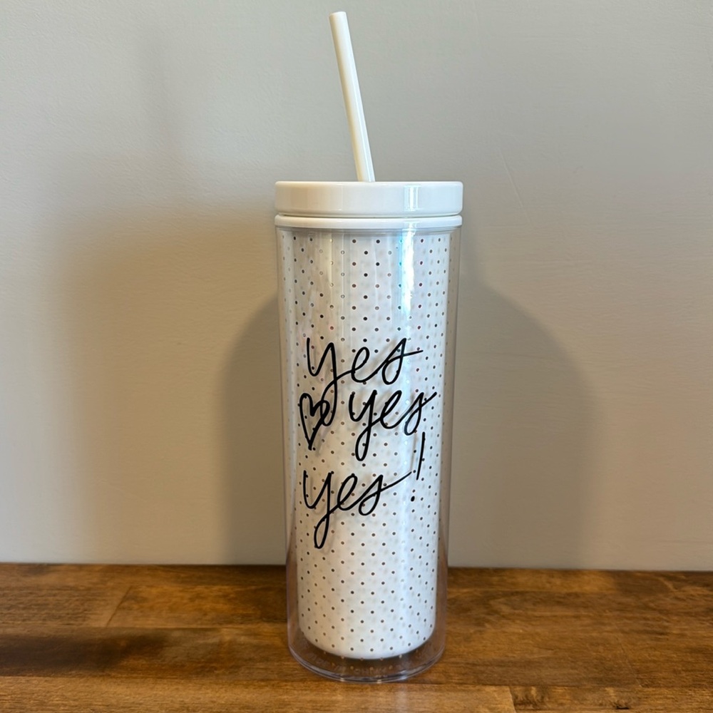 Kate Spade Yes Yes Yes Acrylic Tumbler
